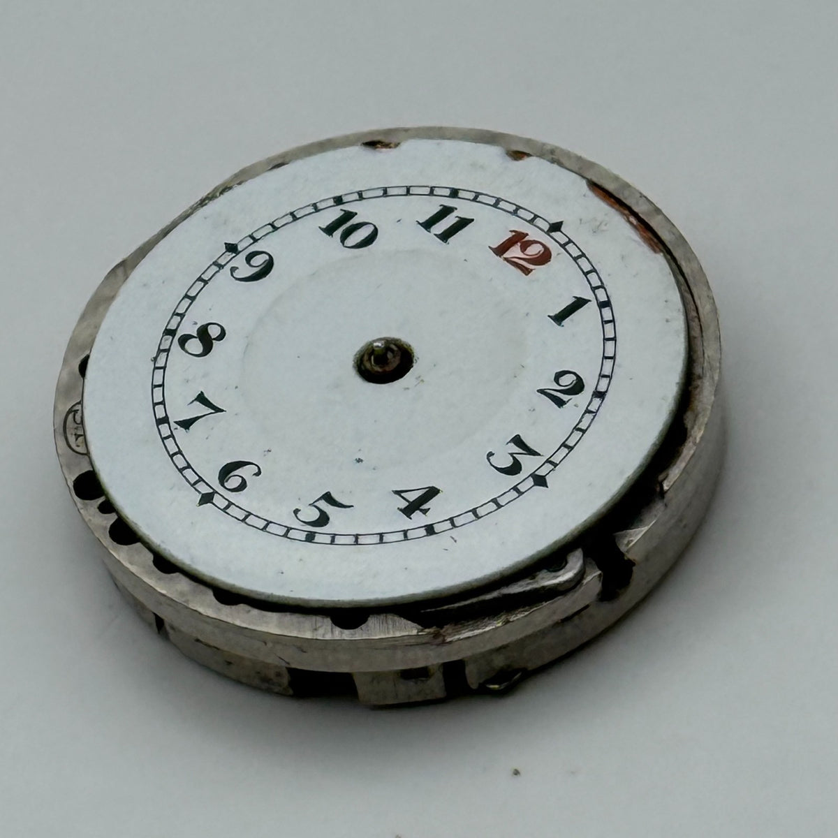 Unidentified SF Watch Movement Swiss Manual Wind Vintage Parts Repair 23.3mm