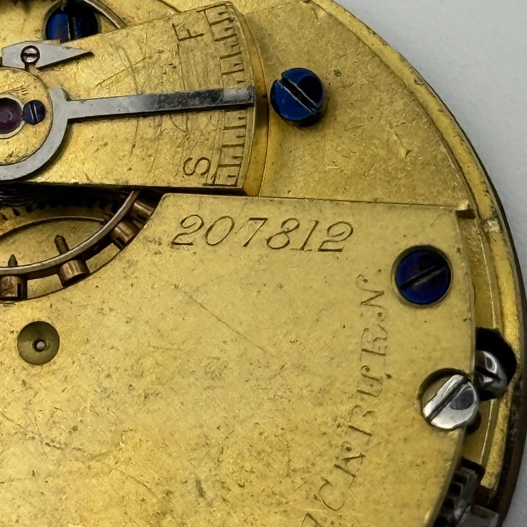 English Lever Pocket Watch Movement - James Whittle Blackburn - Parts / Repair