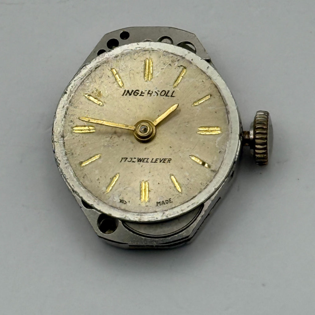 FHF ST 69-21 Watch Movement Ingersoll 17 Jewels Lever Manual Wind Parts 17.7mm
