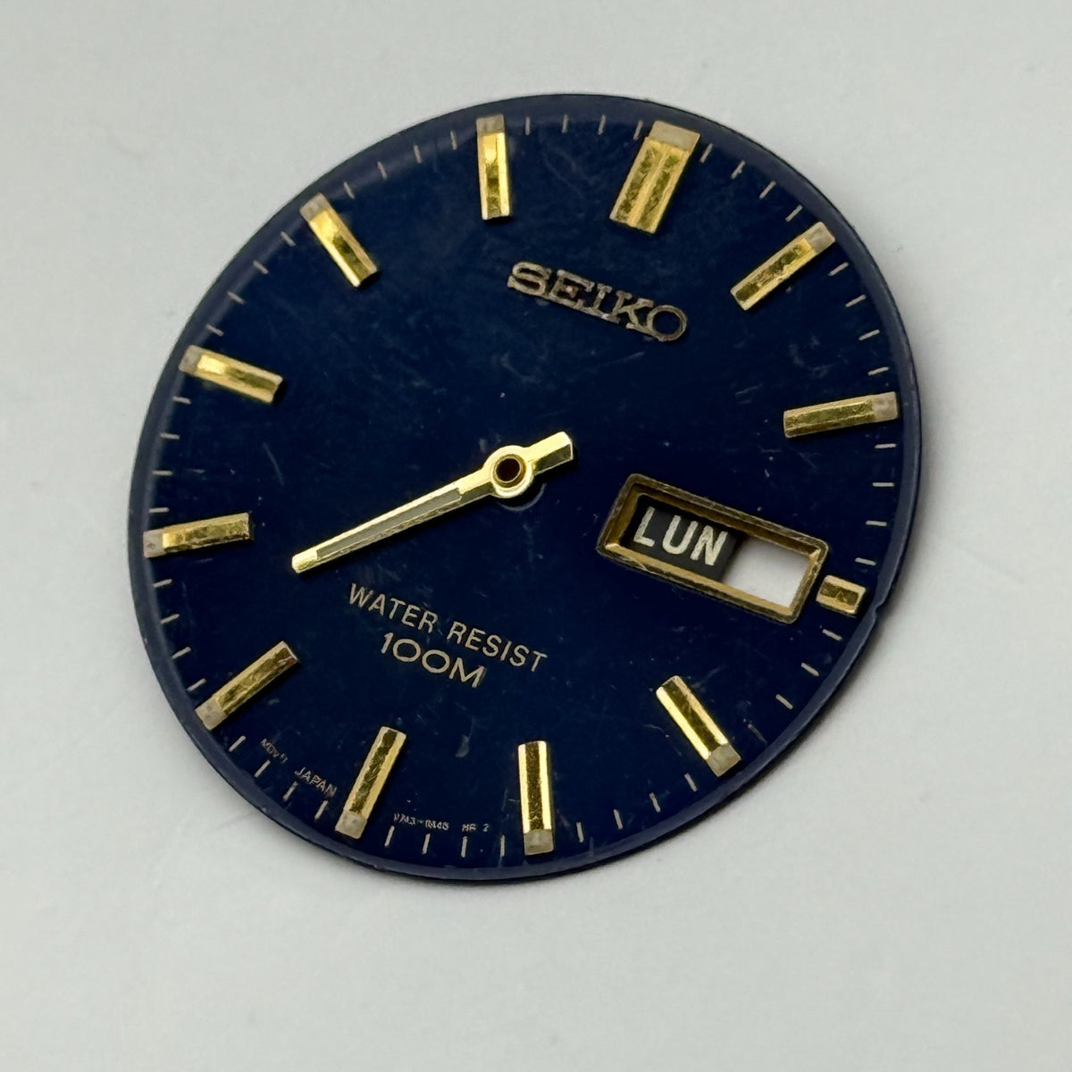 Seiko V743-9A48 Watch Dial 100M Blue Japan Vintage Spare Parts Repair 29.5mm