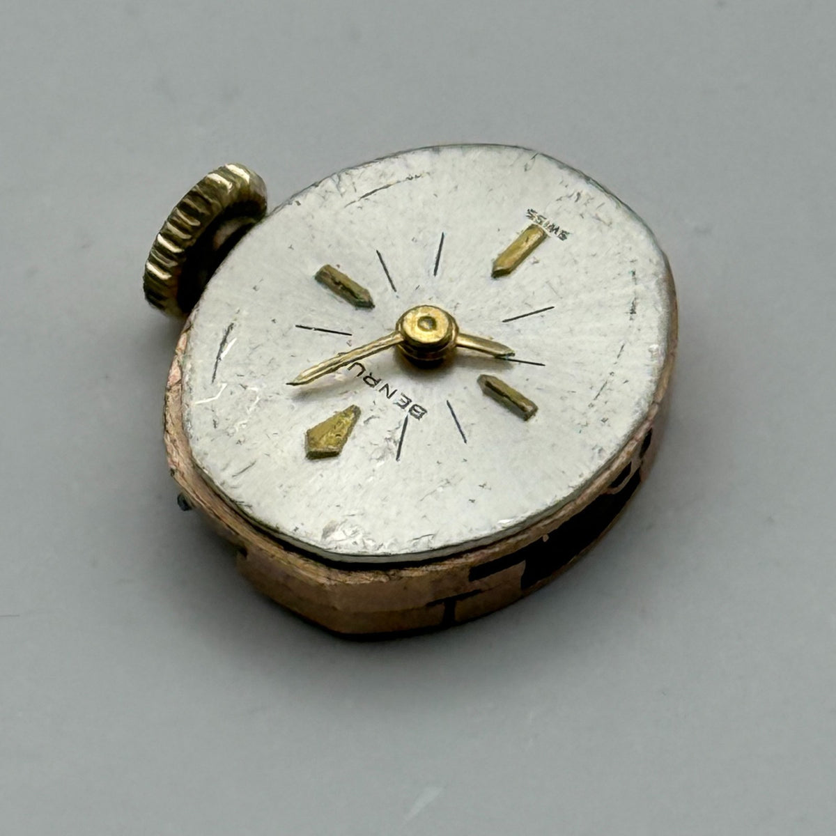 AS 1491 Watch Movement Running A. Schild Benrus DZ 2F 17 Jewels Swiss Parts 13mm