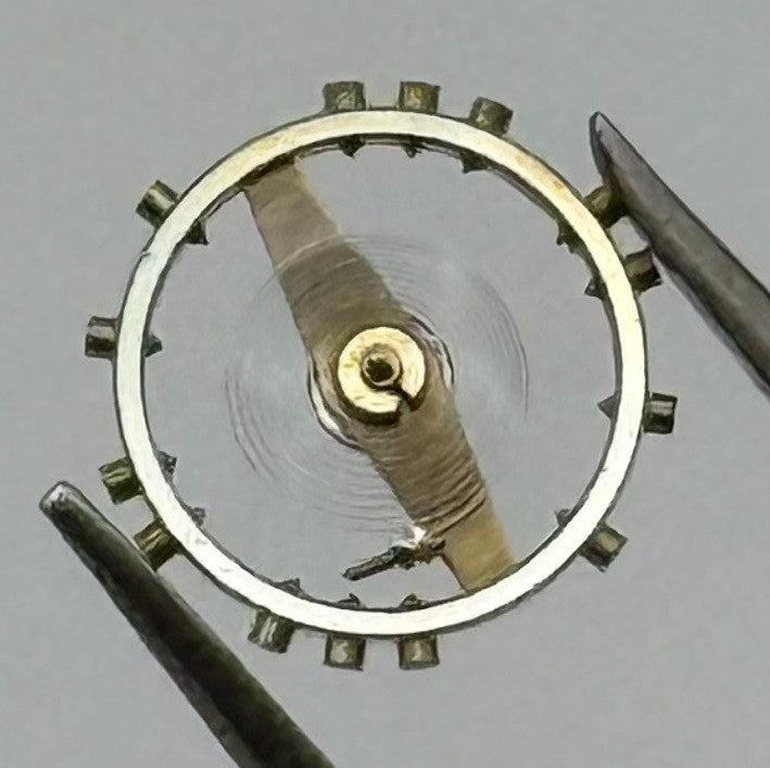 Derby 127 Balance Wheel Complete And Spring 5¼’’’ Watch Movement Parts NOS
