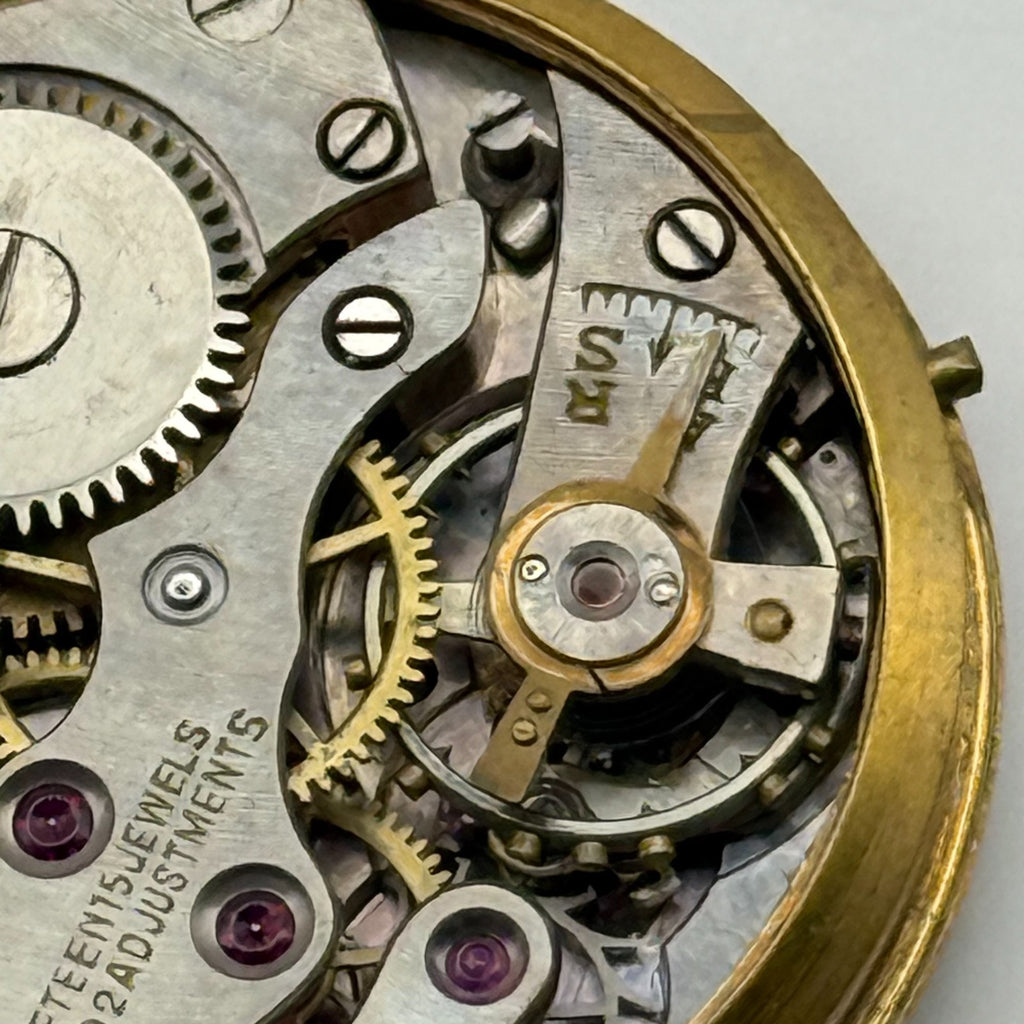15 Jewels 2 Adjustments Watch Movement Running Unidentified Swiss Parts Repair