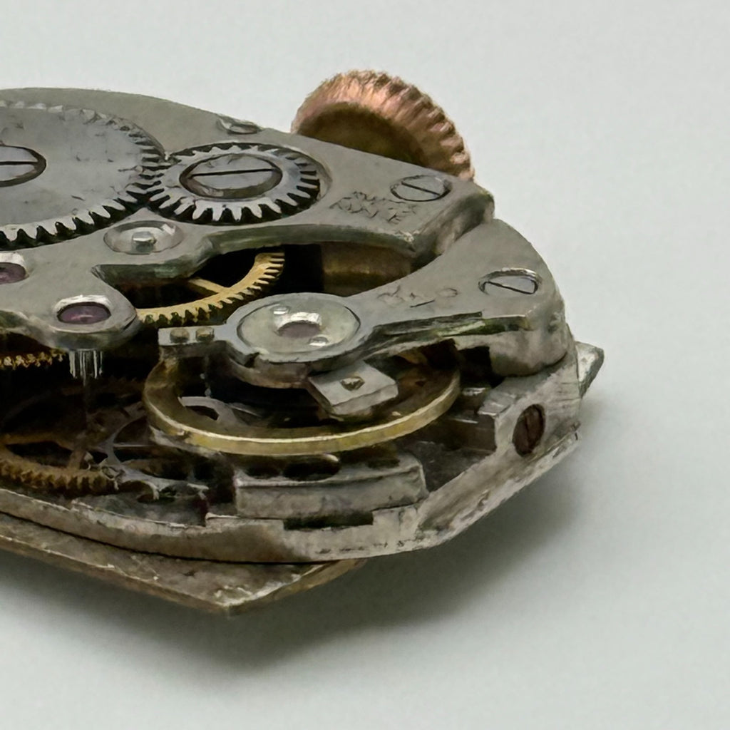 Unidentified Watch Movement Emes Cylinder Swiss Manual Wind Parts Repair 12.6mm