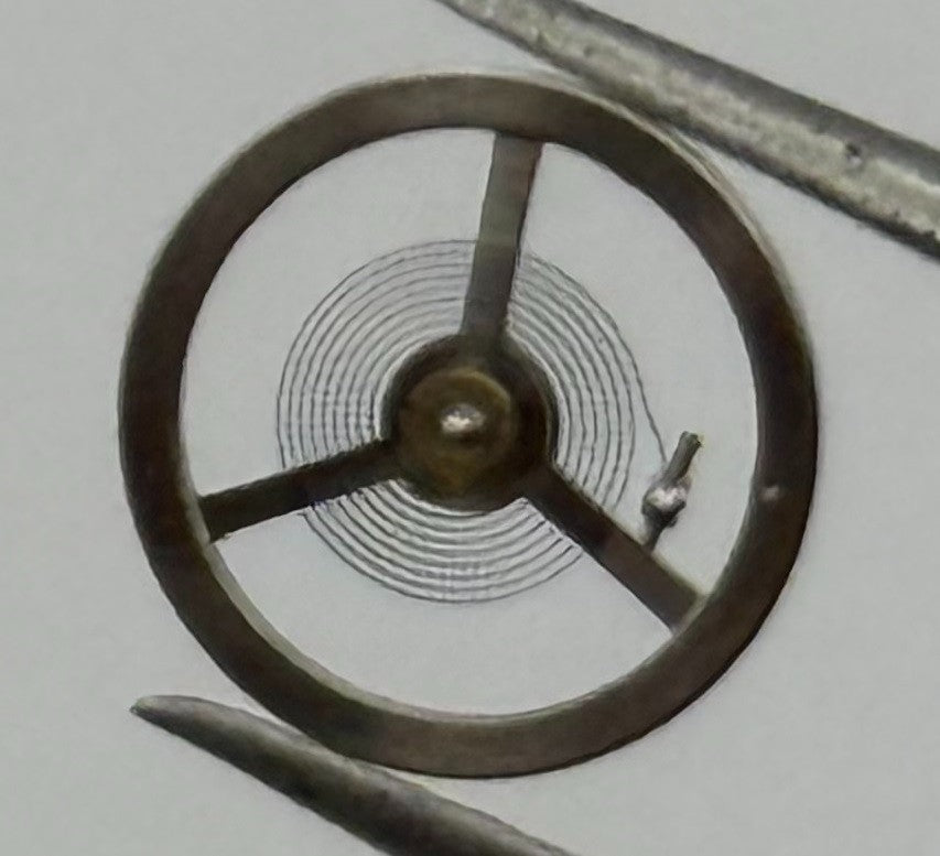 EB 1297 Balance Wheel Complete And Spring 5¼’’’ 201 Watch Movement Parts NOS