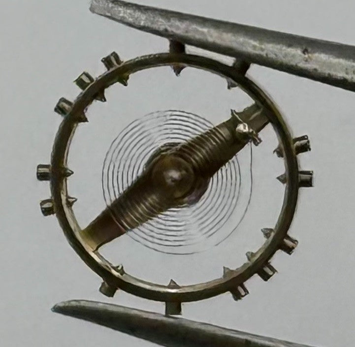 FHF 34-21 Balance Wheel Complete And Spring 7¾’’’ 359 Watch Movement Parts NOS