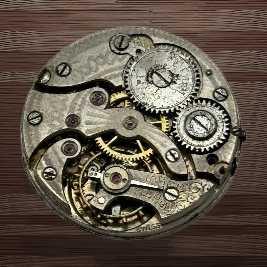 Unidentified Watch Movement - & Dial - For Parts / Repair - 25.3mm