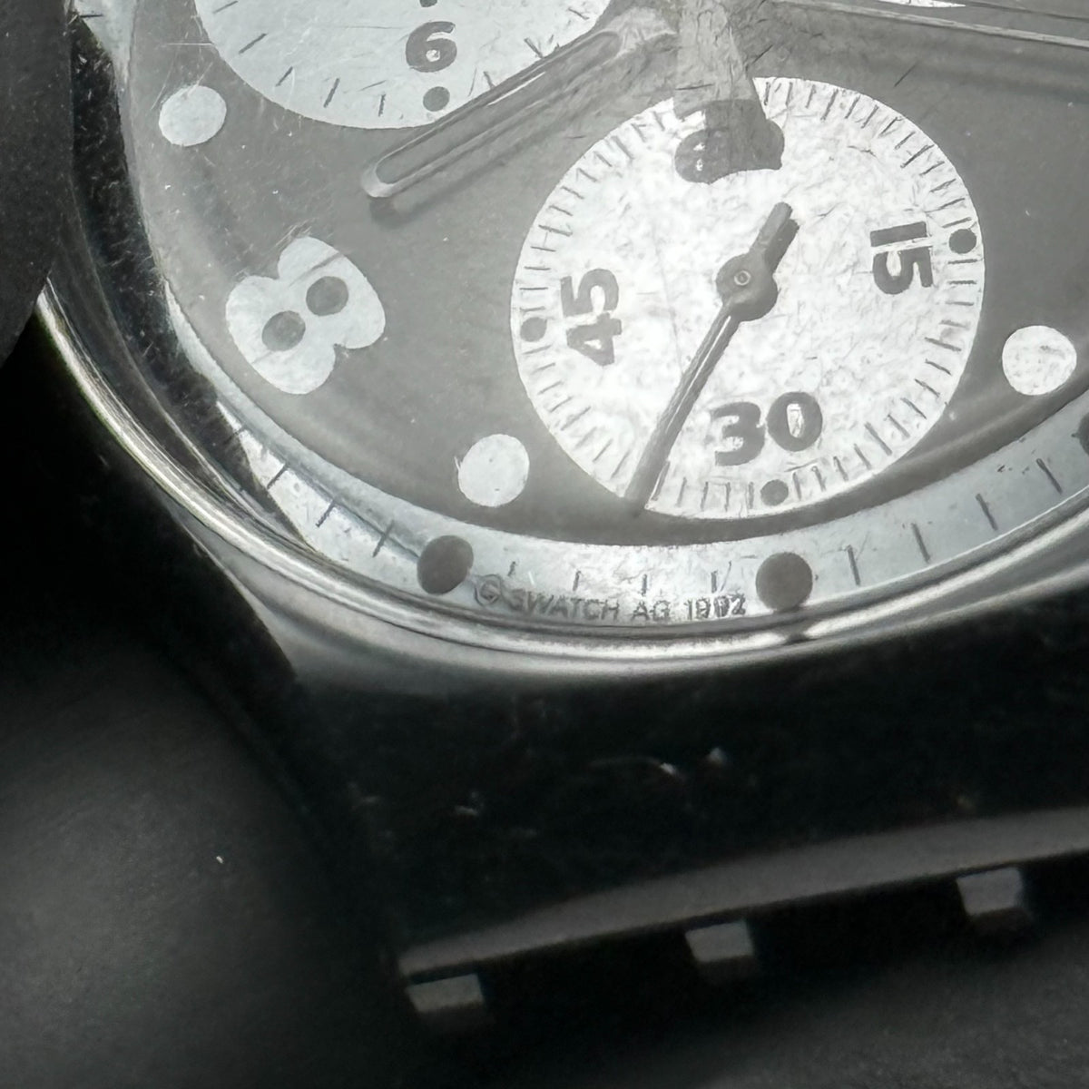 Vintage Swatch Chrono Watch SCB110 Moon Shadow 1992 ETA Quartz Swiss 39mm Parts 
