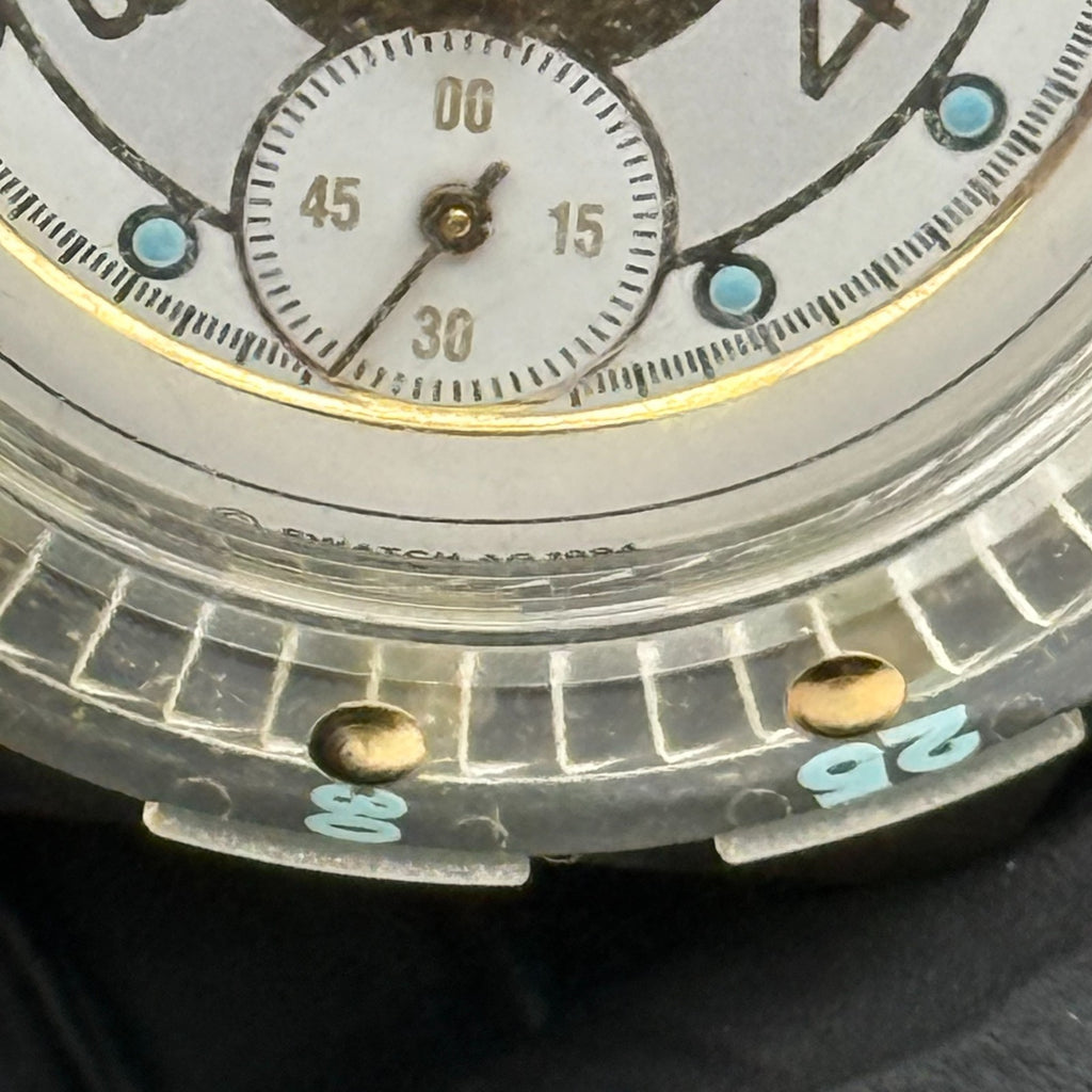 Vintage Swatch Aqua Chrono Watch SEM100 Golden Rivet 1995 ETA Quartz 40mm Parts