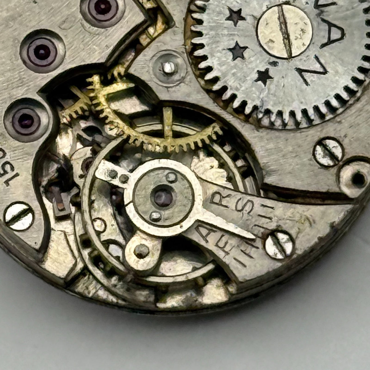 Unidentified Watch Movement Swan 15 Jewels Swiss Manual Wind Parts Repair 19.7mm