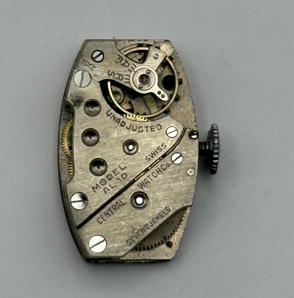 Kelton Model AL 10 Watch Movement Central Timex M10 Swiss 7 Jewels Parts 16.2mm