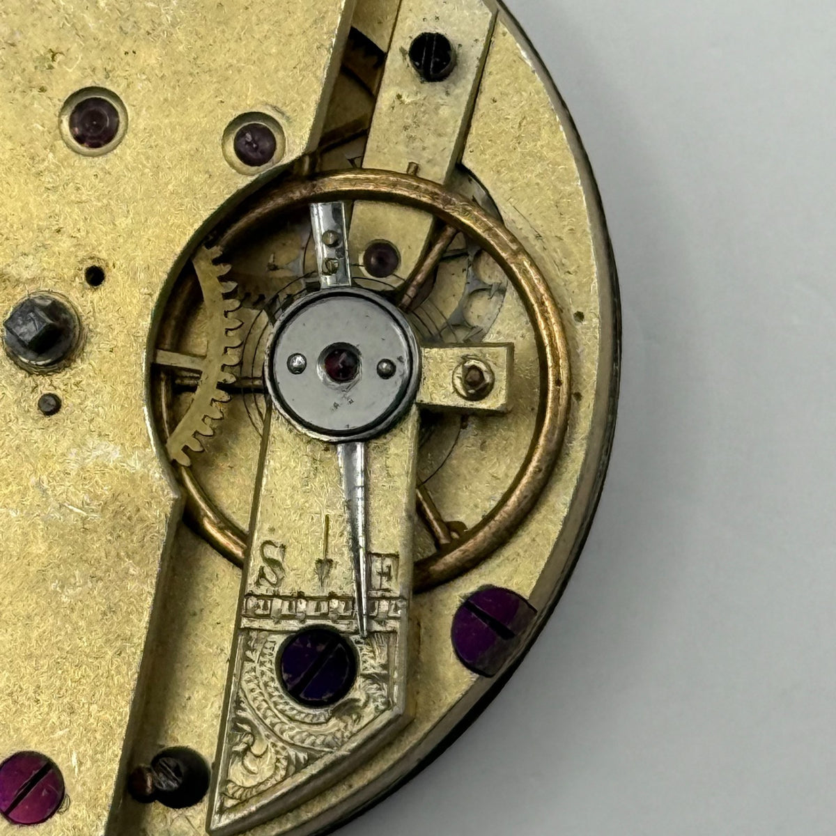 Cylinder Escapement Pocket Watch Movement - Unidentified - Parts / Repair 40.3mm