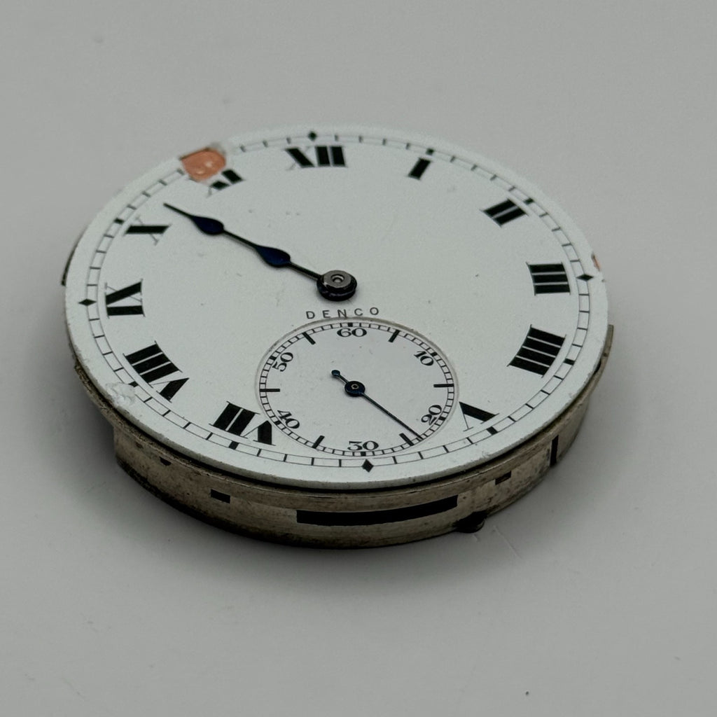 Denco Hunter Pocket Watch Movement Sub Seconds 17J Manual Wind Parts 40.5mm