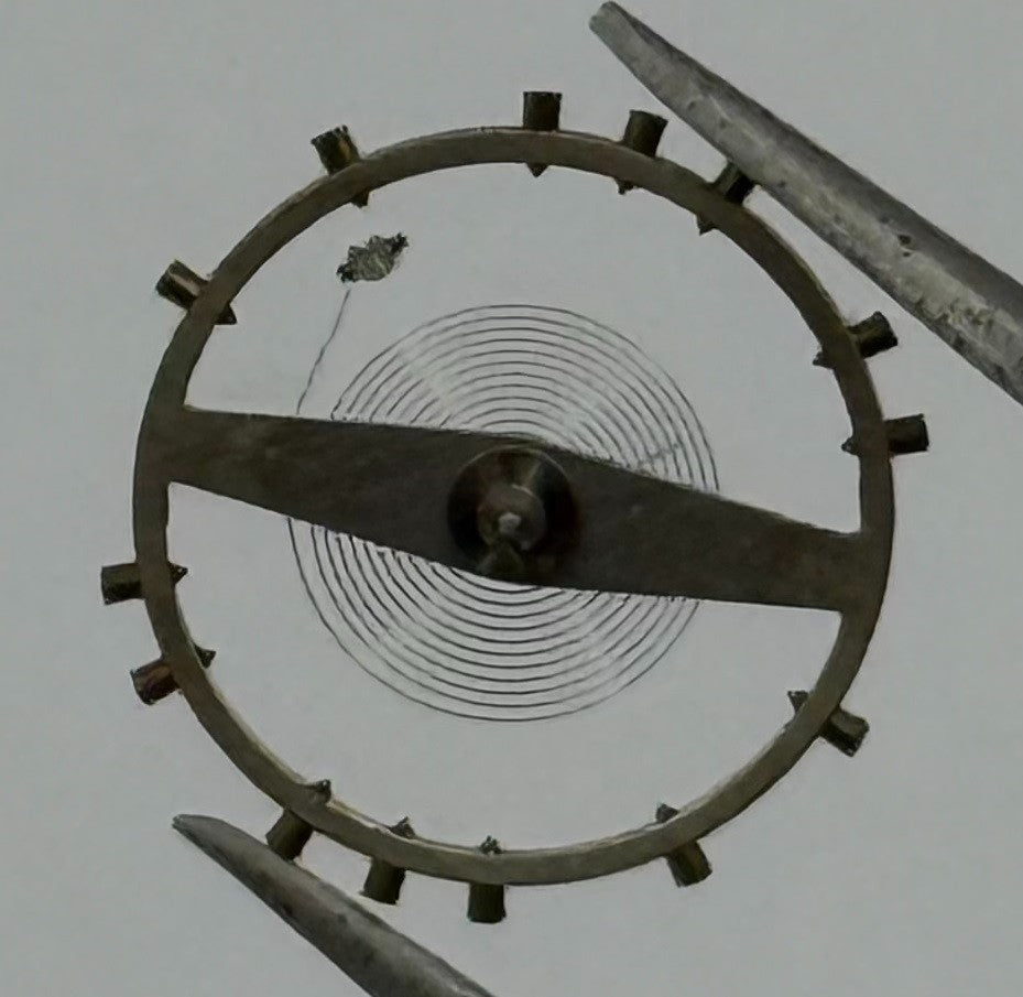 FHF 72 Balance Wheel Complete And Spring Renata 585 Watch Movement Parts NOS