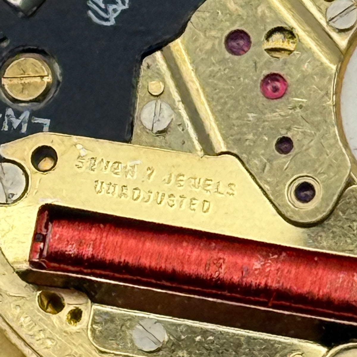 PUW 2501-2531 Watch Movement UNTESTED Quartz Marvin Revue 7J Swiss Parts 26.1mm