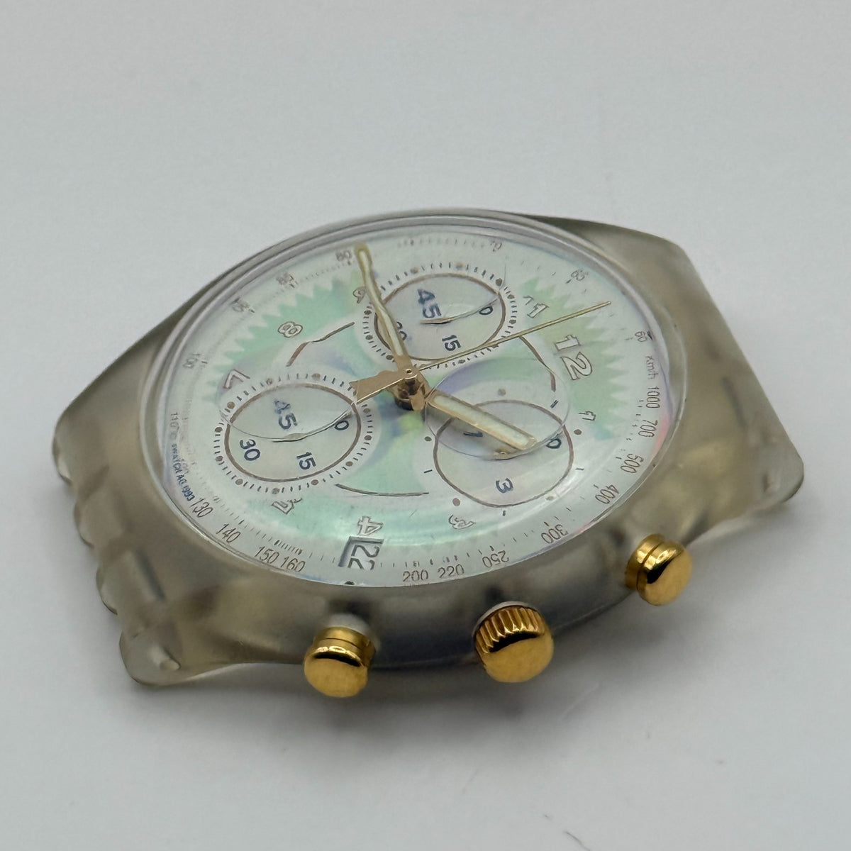 Vintage Swatch Chrono Watch SCK400 Whipped Cream 1993 ETA Quartz 40mm Parts