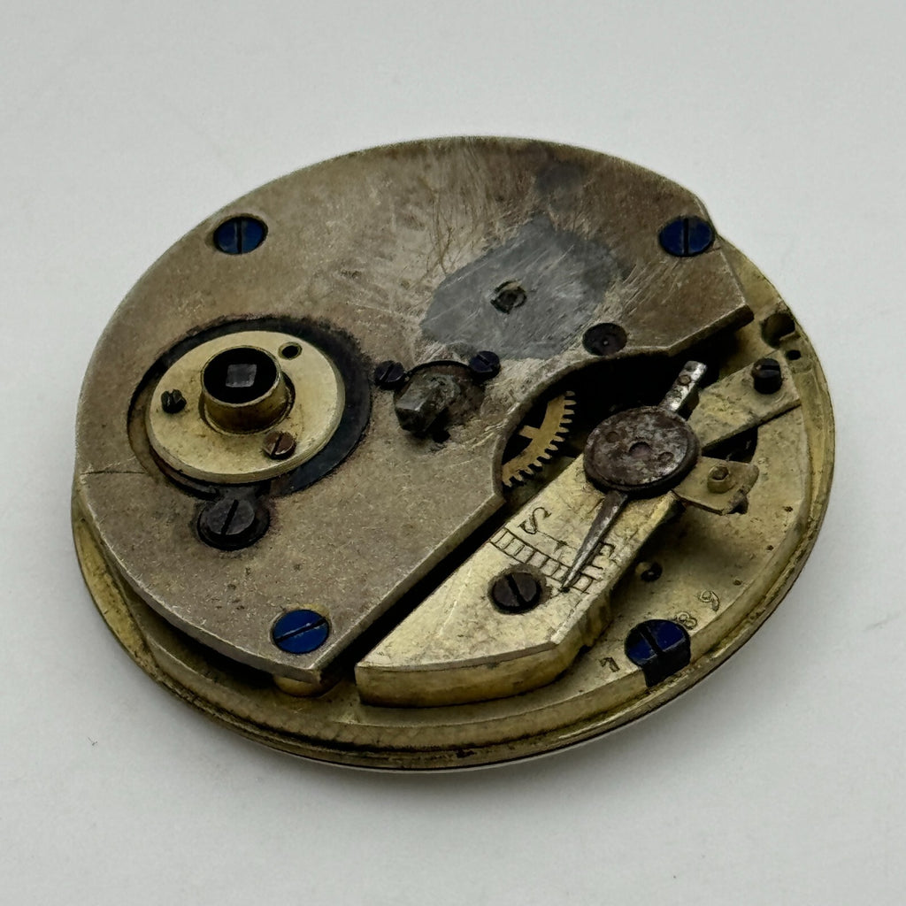 Antique Pocket Watch Movement Key Wound Parts Repair Spares 36.2mm