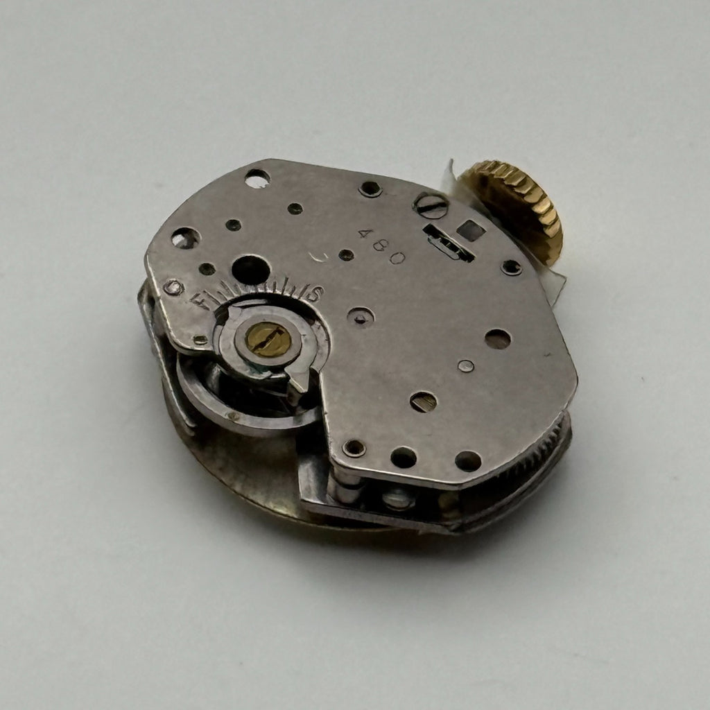 Timex 480 Watch Movement Great Britain Manual Wind Vintage Parts Repair 14mm