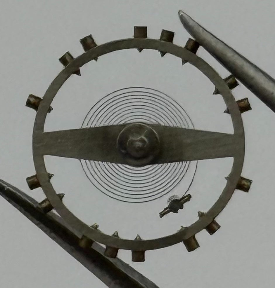 FHF 28 Balance Wheel Complete And Spring 10½’’’ Watch Movement Parts NOS