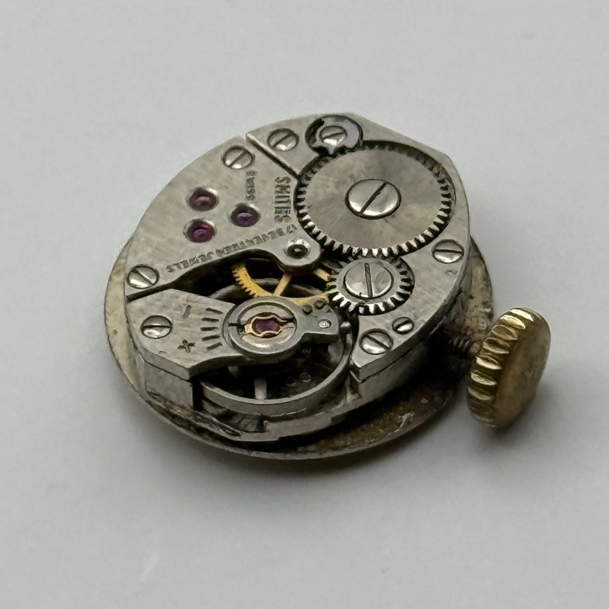 FE 68E4 Watch Movement Smiths 17 Jewels Swiss Manual Wind Parts Repair 13.1mm