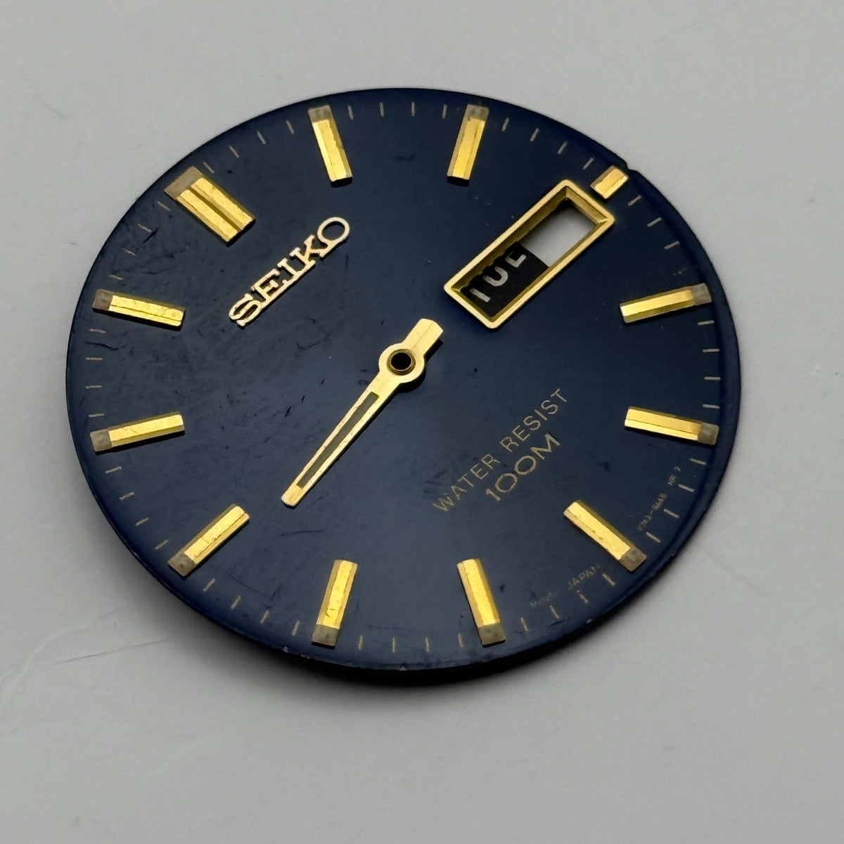 Seiko V743-9A48 Watch Dial 100M Blue Japan Vintage Spare Parts Repair 29.5mm