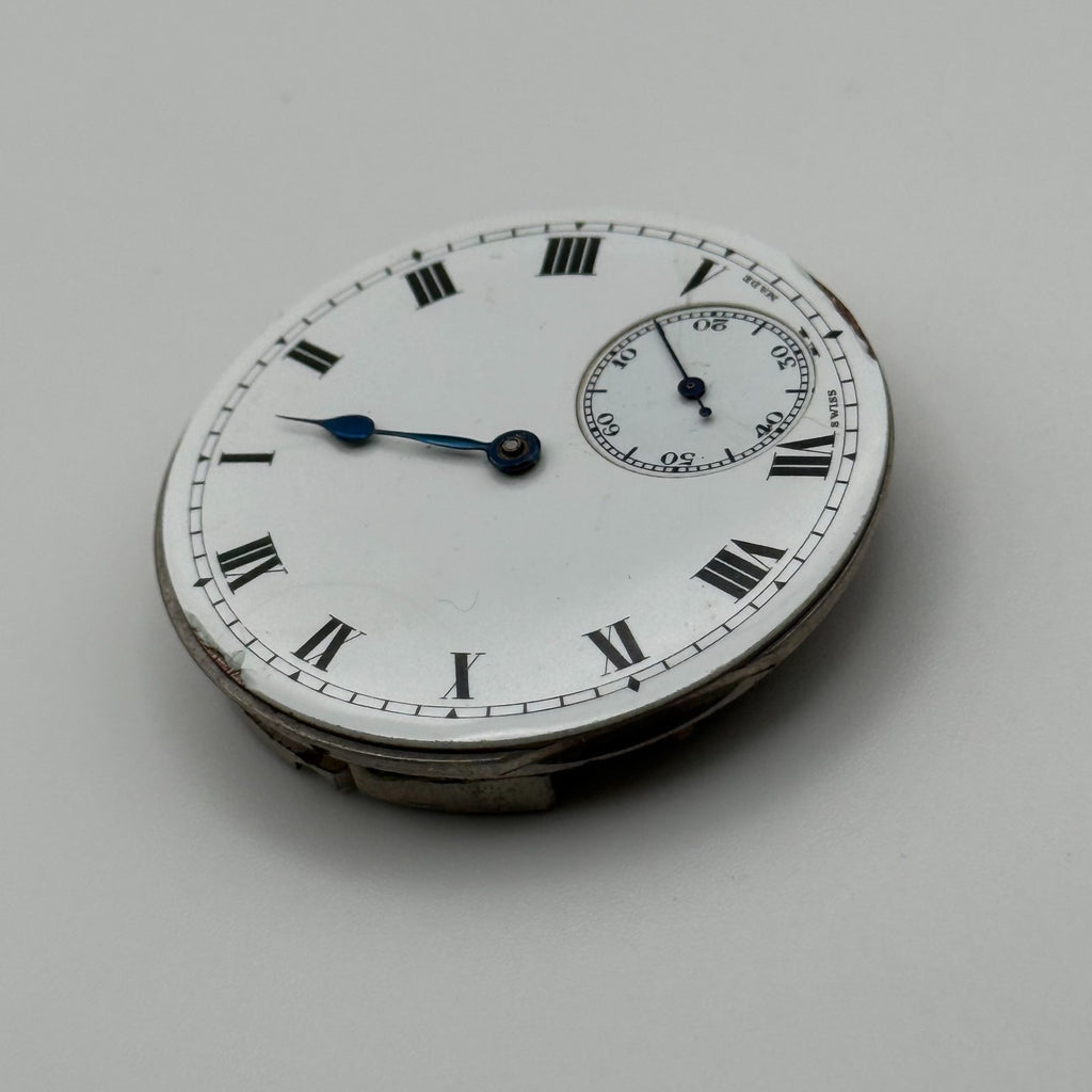 Swiss Lever Good Quality Pocket Watch Movement - Running - Parts / Repair 43mm