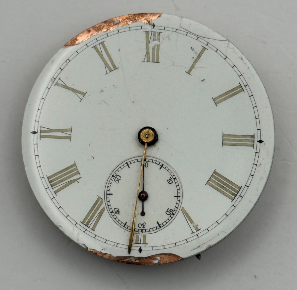 Longines Pocket Watch Movement Antique Sub Seconds Parts Repair Spares 41.2mm