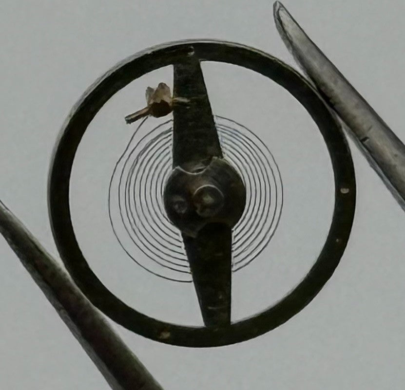 Oris 611 KIF Balance Wheel Complete And Spring Renata 820 M Watch Movement Parts