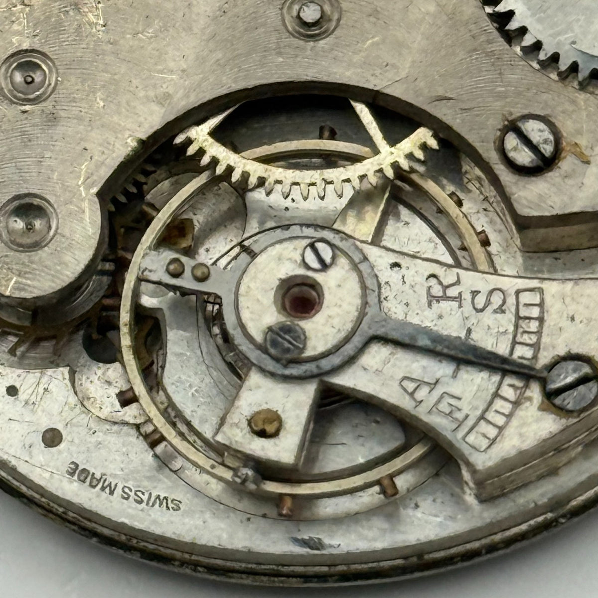 Freeman’s Non Magnetic Pocket Watch Movement Open Face Sub Seconds Parts 37.9mm