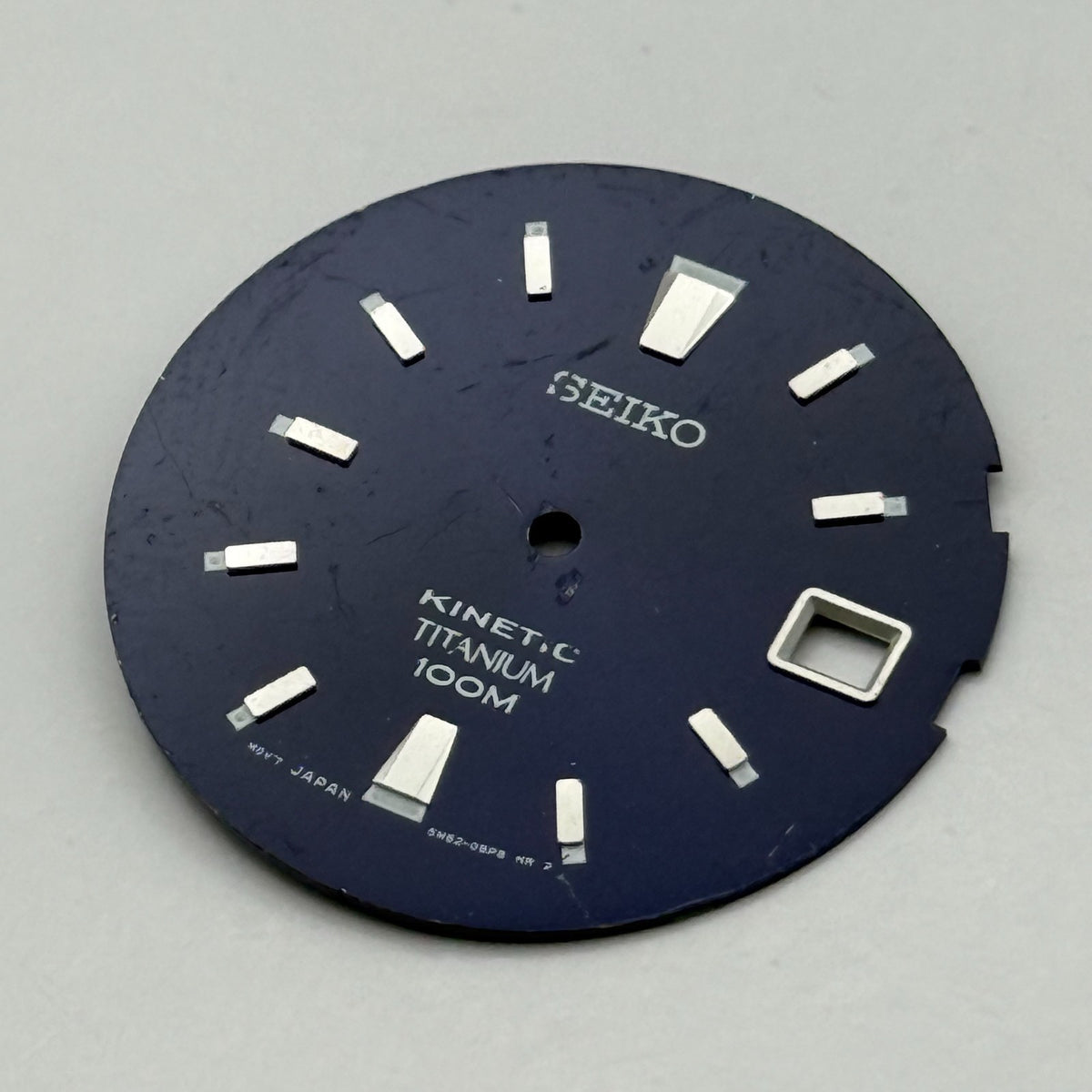 Seiko 5M62-08P8 Watch Dial Kinetic Titanium 100M Black Spare Parts Repair 28.9mm