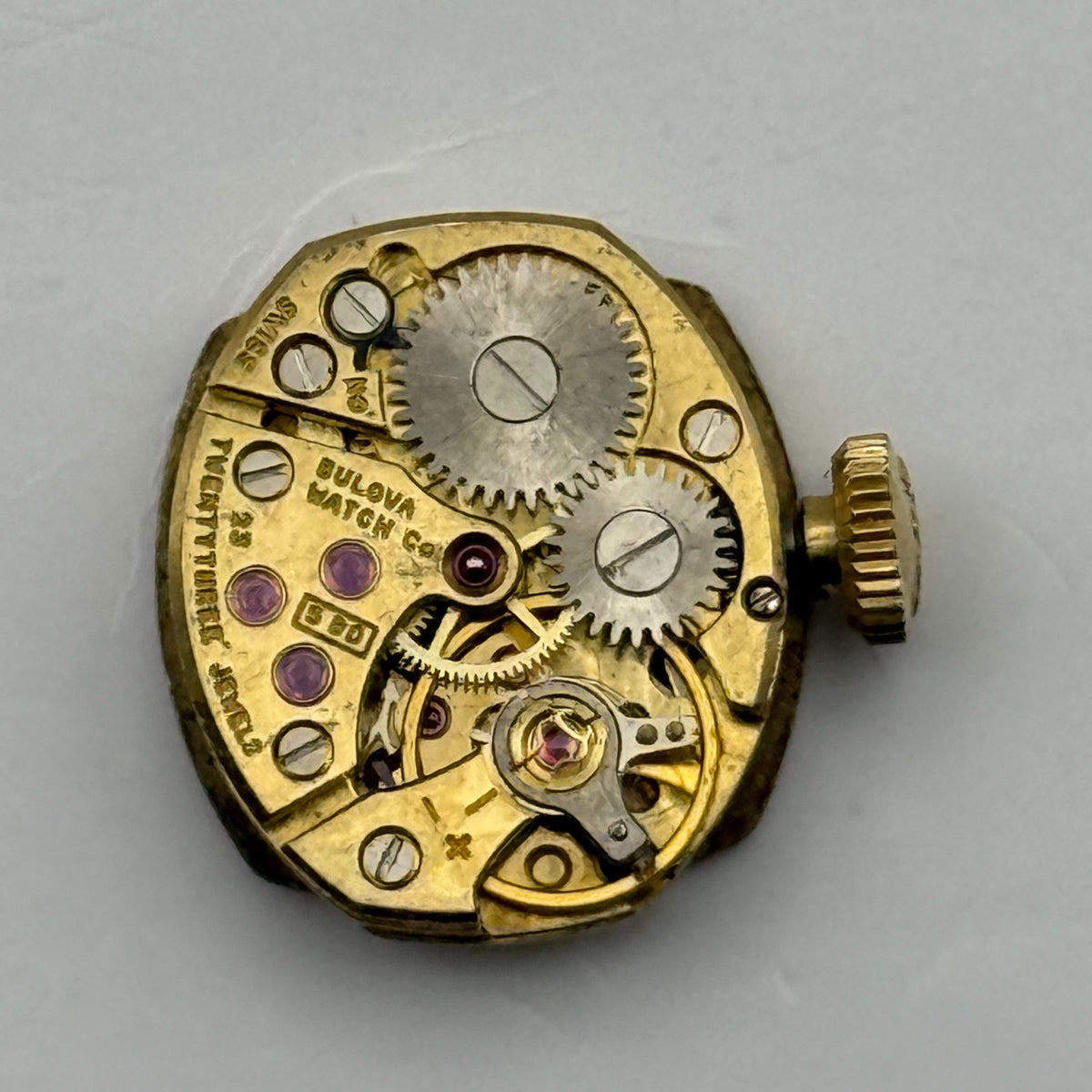 Bulova 5BD Watch Movement Running Ladies 23 Jewels Swiss Manual Wind Parts 13mm