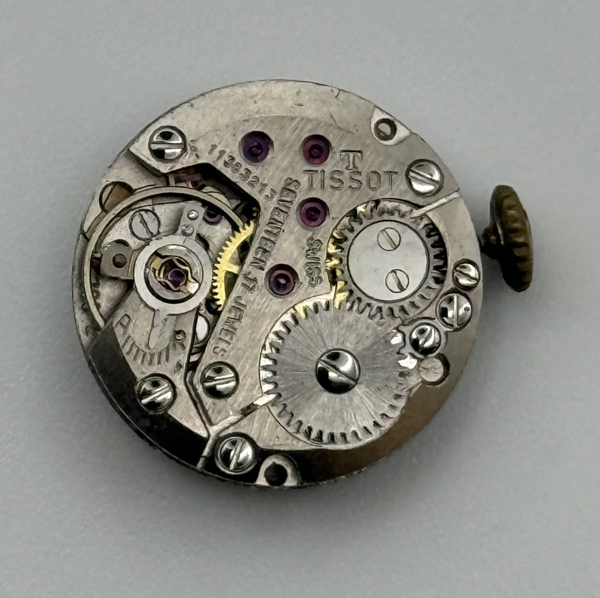 Tissot 709-2 Watch Movement - Running - For Parts / Repair