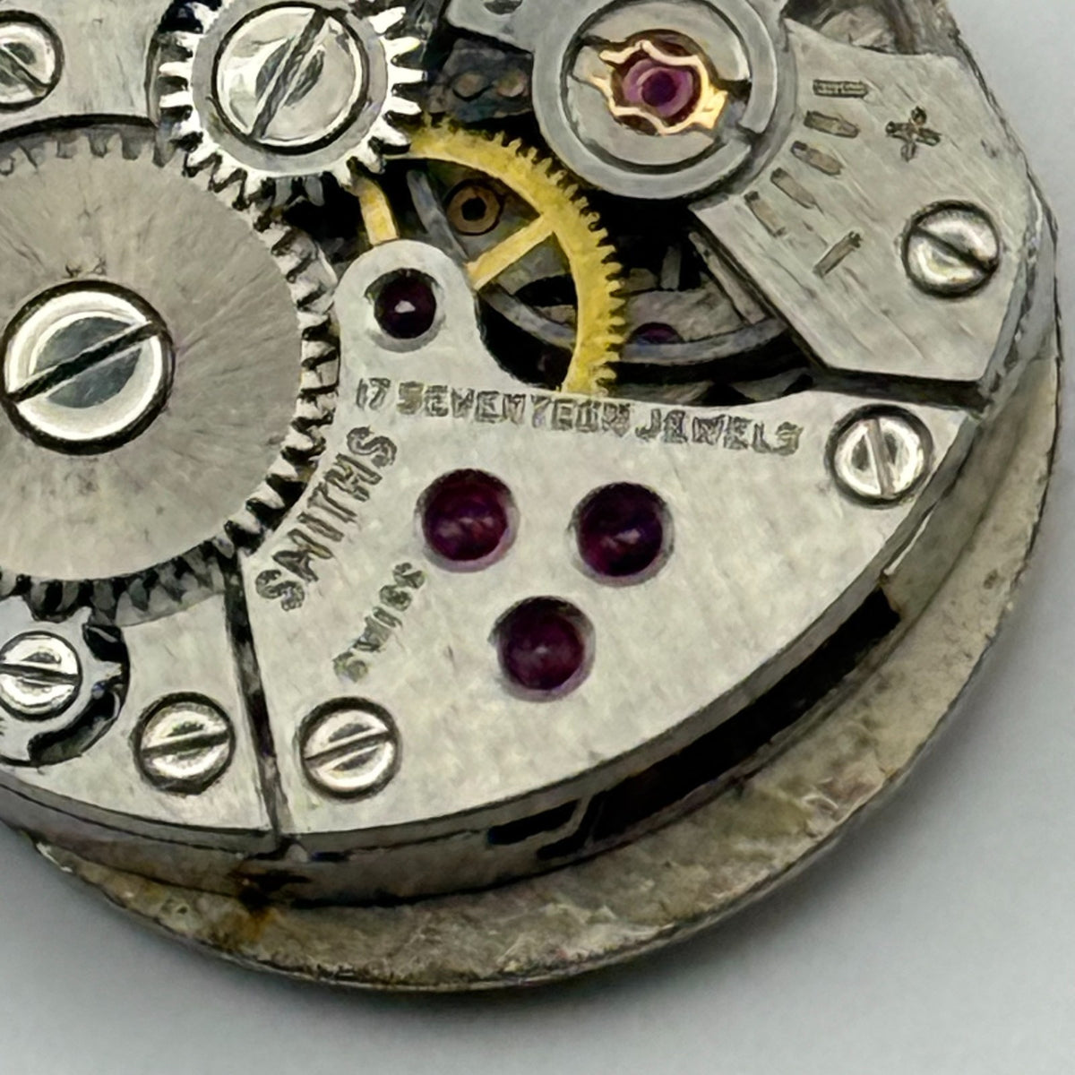 FE 68E4 Watch Movement Smiths 17 Jewels Swiss Manual Wind Parts Repair 13.1mm