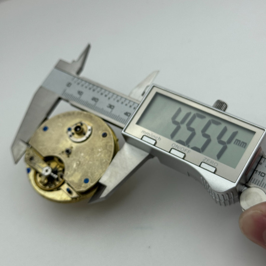 Antique Pocket Watch Movement Key Wound Muret Geneve Parts Repair Spares 47.6mm