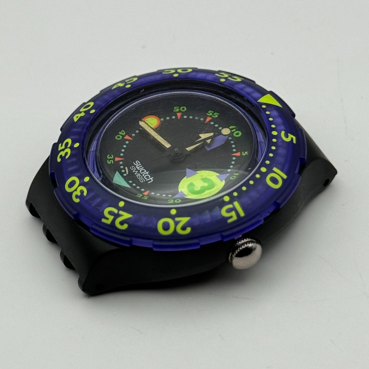 Vintage Swatch Scuba 200 Watch SDB101 Captain Nemo 1991 ETA Quartz 40mm Parts 