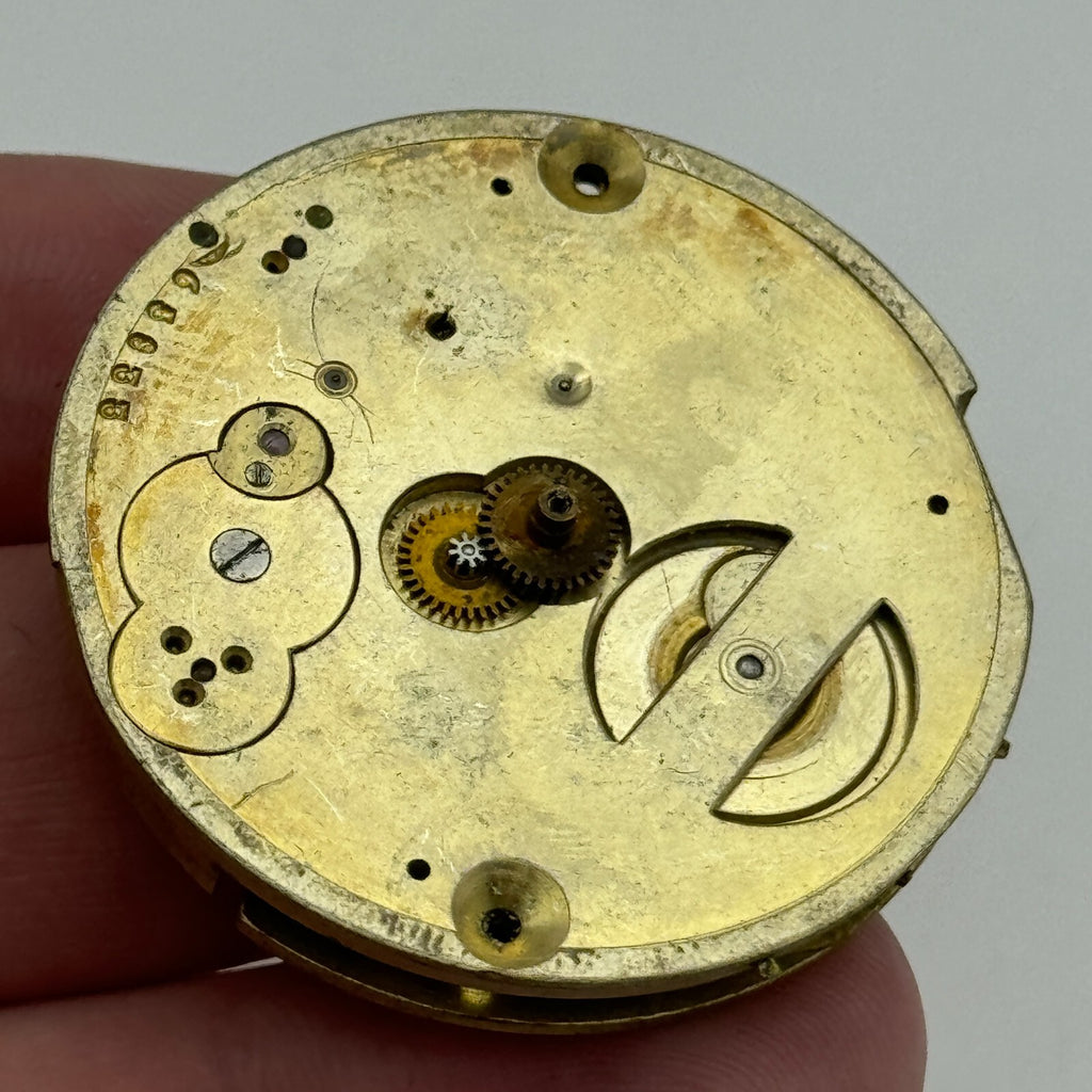 Nordmann Geneve Antique Key Wound Pocket Watch Movement Parts Repair 40.7mm