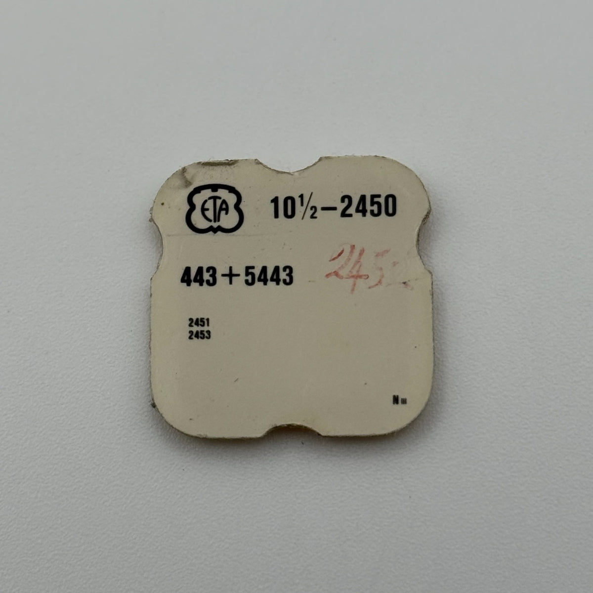ETA 2450 Setting Lever & Screw Set - 10 1/2 - 443+5443 - NOS - Watch Parts
