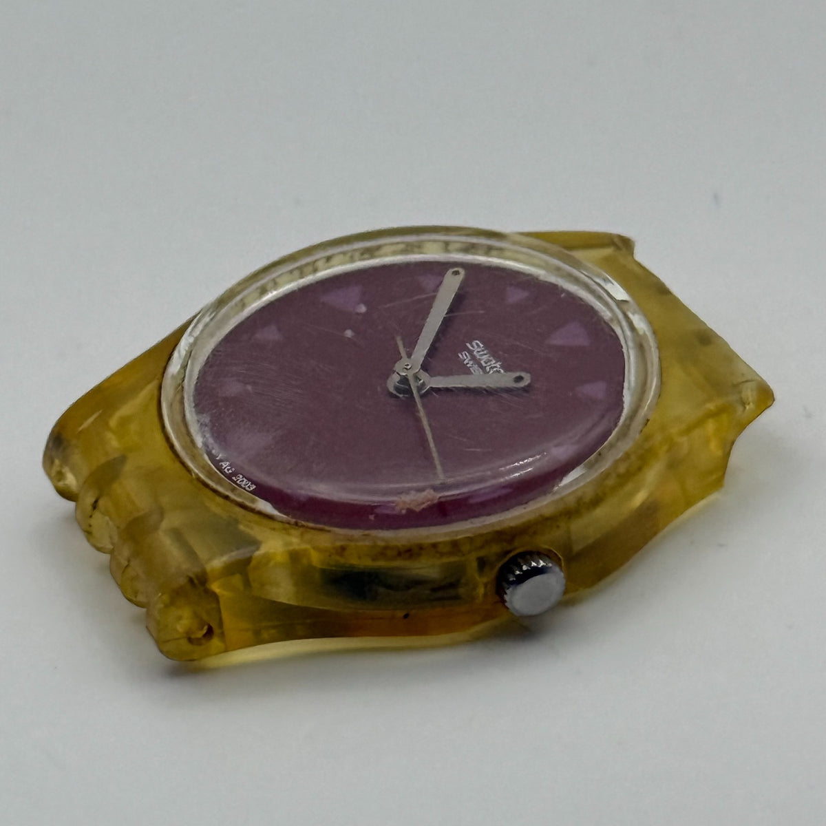Vintage Swatch Vida Watch Burgundy Red 2003 ETA Quartz Swiss 25mm Parts Repair