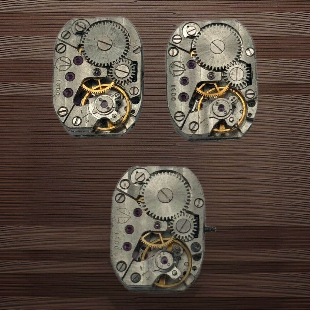 Zaria Luch 1800 Watch Movement Soviet USSR Ladies x 3 Pieces Parts Repair 14mm