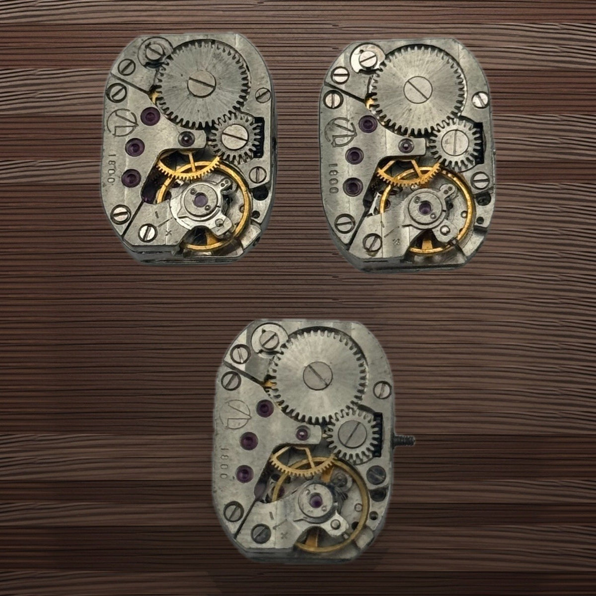 Zaria Luch 1800 Watch Movement Soviet USSR Ladies x 3 Pieces Parts Repair 14mm