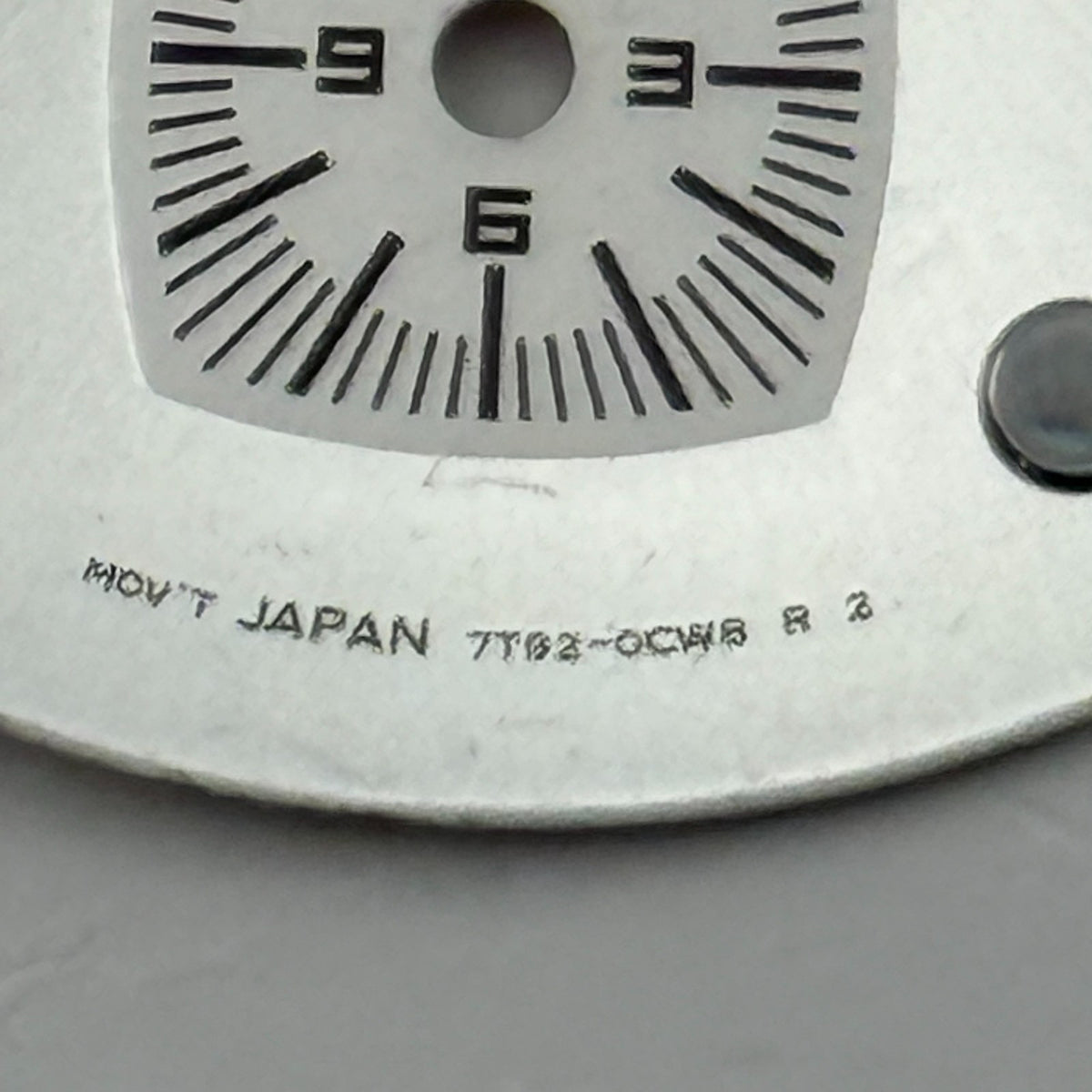 Seiko 7T62-0CW8 Watch Dial Chronograph 50M Silver Spare Parts Repair 29.9mm