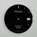 Seiko 5M62-0D78 Watch Dial Kinetic 100M Black Japan Spare Parts Repair 28.4mm