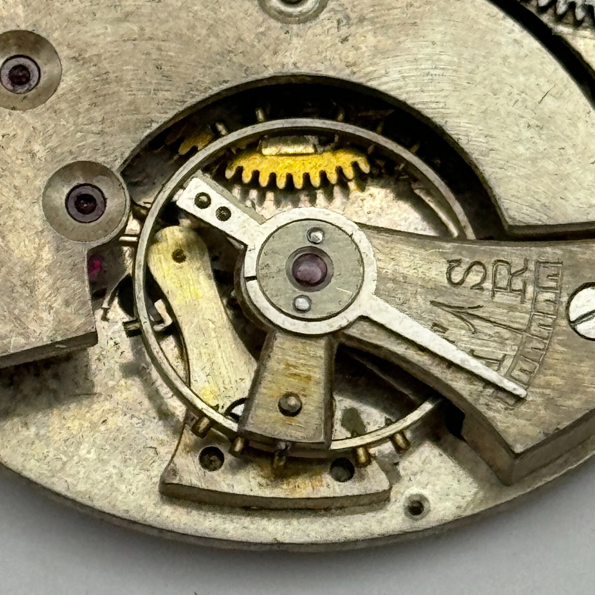 10 Jewels Pocket Watch Movement Unidentified Vintage Parts Repair 41.4mm