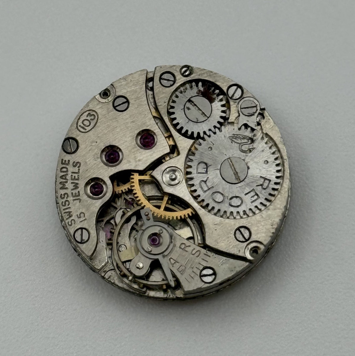 Record 103 Watch Movement - For Parts / Repair