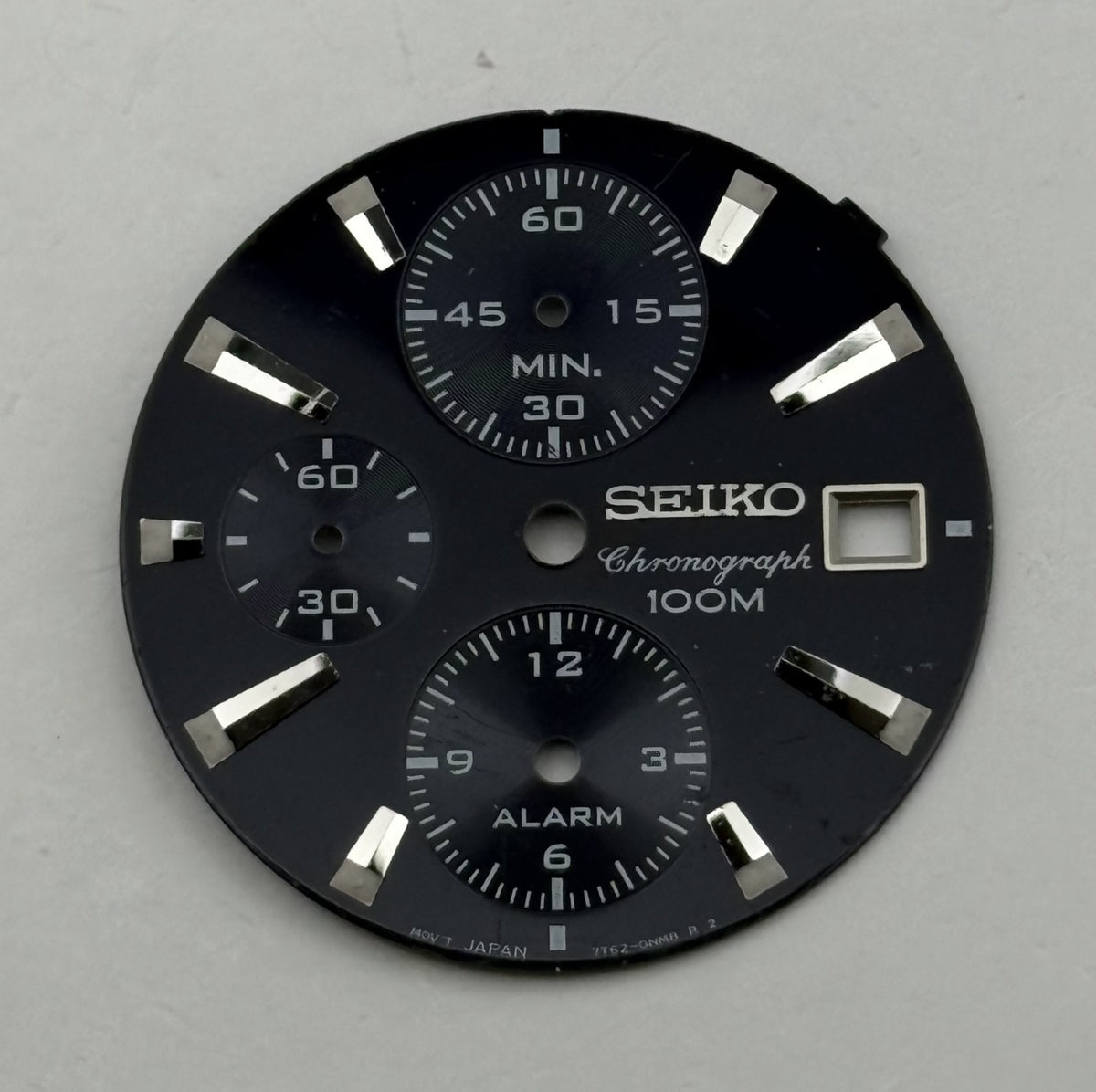 Seiko 7T62-0NM8 Watch Dial Chronograph Alarm 100M Spare Parts Repair 27.9mm