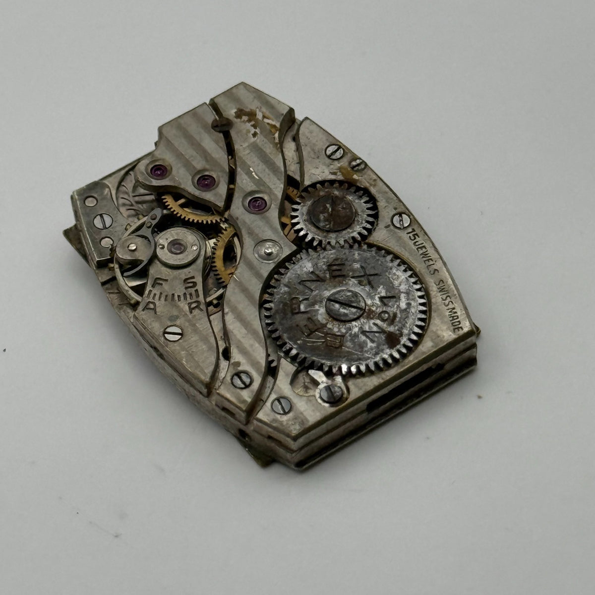 Bernex 77 Watch Movement Bernex No.1 Swiss 15 Jewels Manual Wind Parts 19.9mm