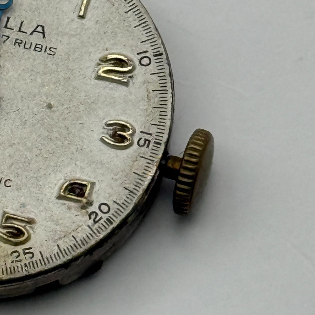 Bulla Watch Movement 17 Rubis Antimagnetic Manual Wind Vintage Parts Repair 22mm