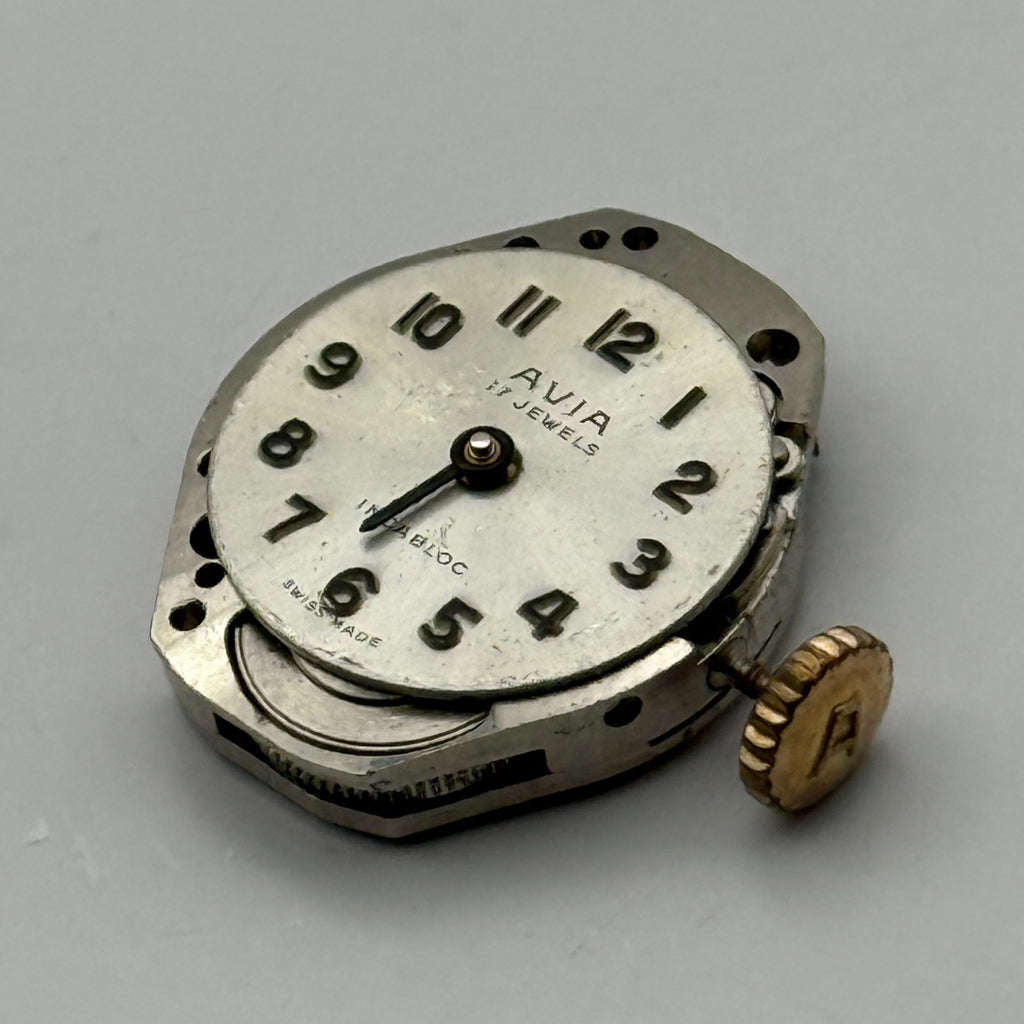 FEF 6662 Watch Movement Avia 17 Jewels Swiss Manual Wind Parts Repair 15.3mm