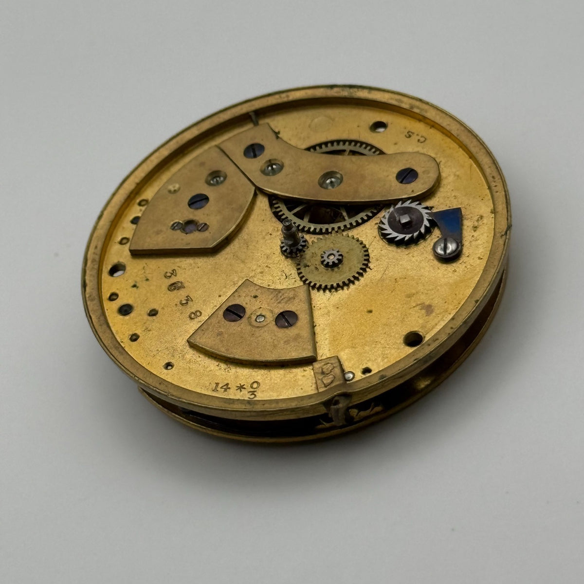 Thomas Blundell Liverpool Pocket Watch Movement - Lever - Running / Parts 42.7mm