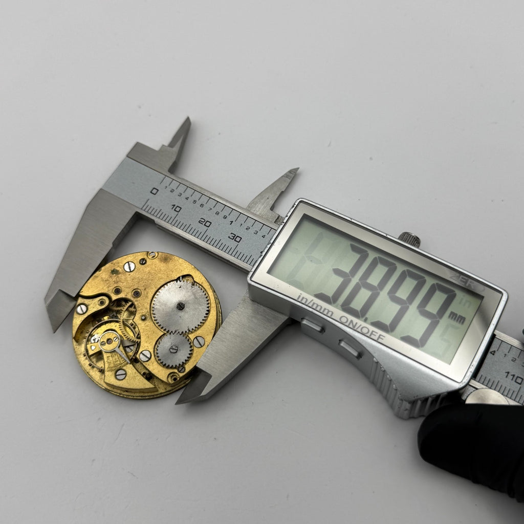 Uilkema Pocket Watch Movement Open Face Sub Seconds Vintage Parts Repair 38.9mm